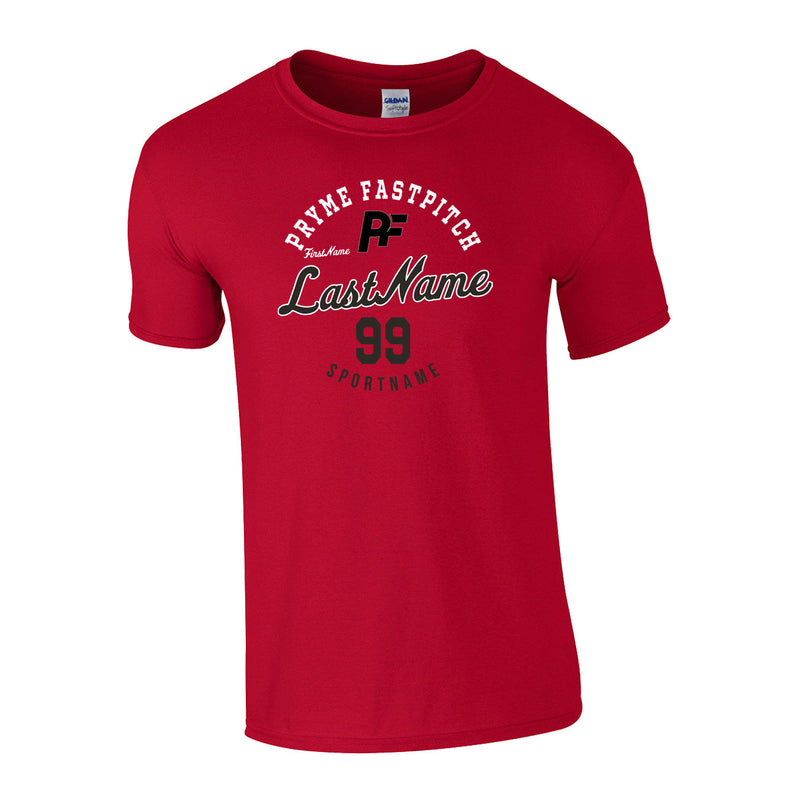 Classic T-Shirt - Cherry Red - Script Player