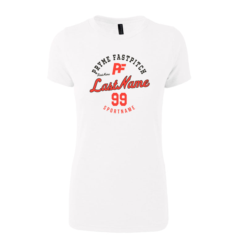 Women's Triblend T-Shirt - White - Script Player