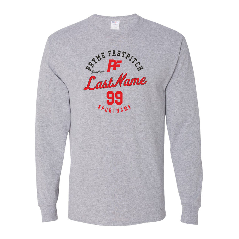 Youth Dri-Power Long Sleeve T-Shirt - Athletic Heather - Script Player