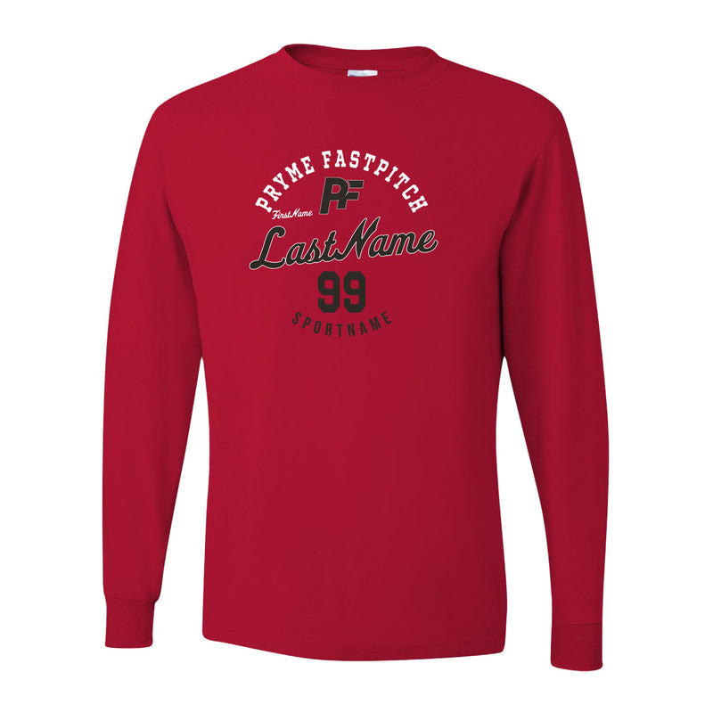 Youth Dri-Power Long Sleeve T-Shirt - True Red - Script Player