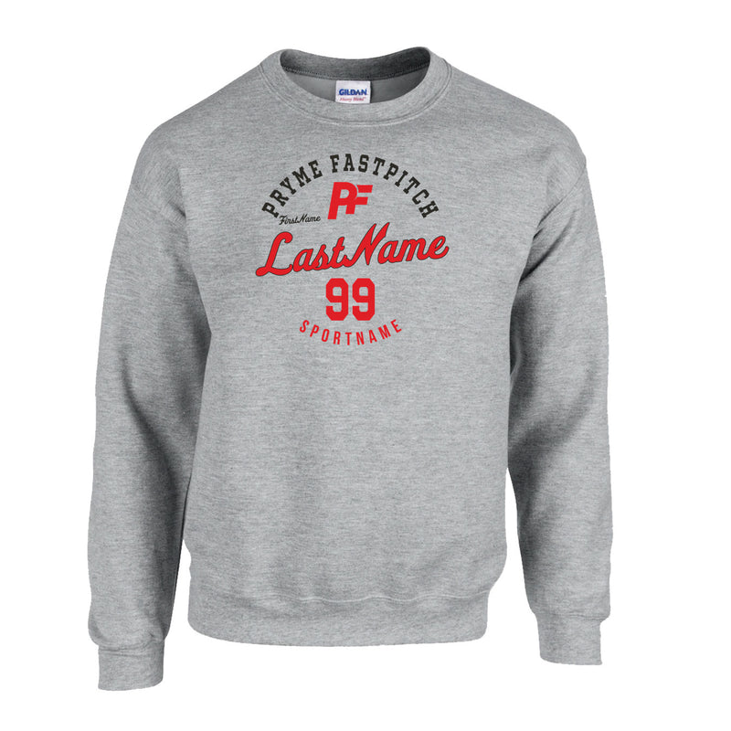 Fleece Crewneck - Sport Grey - Script Player