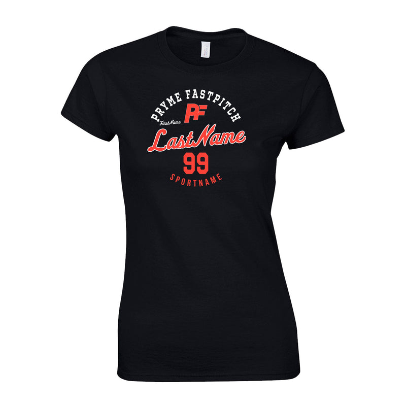 Women's Semi-Fitted Classic T-Shirt  - Black - Script Player