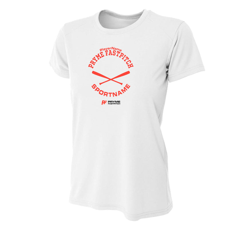 Women's Tight Fit Performance T-Shirt - White - Sport Circle