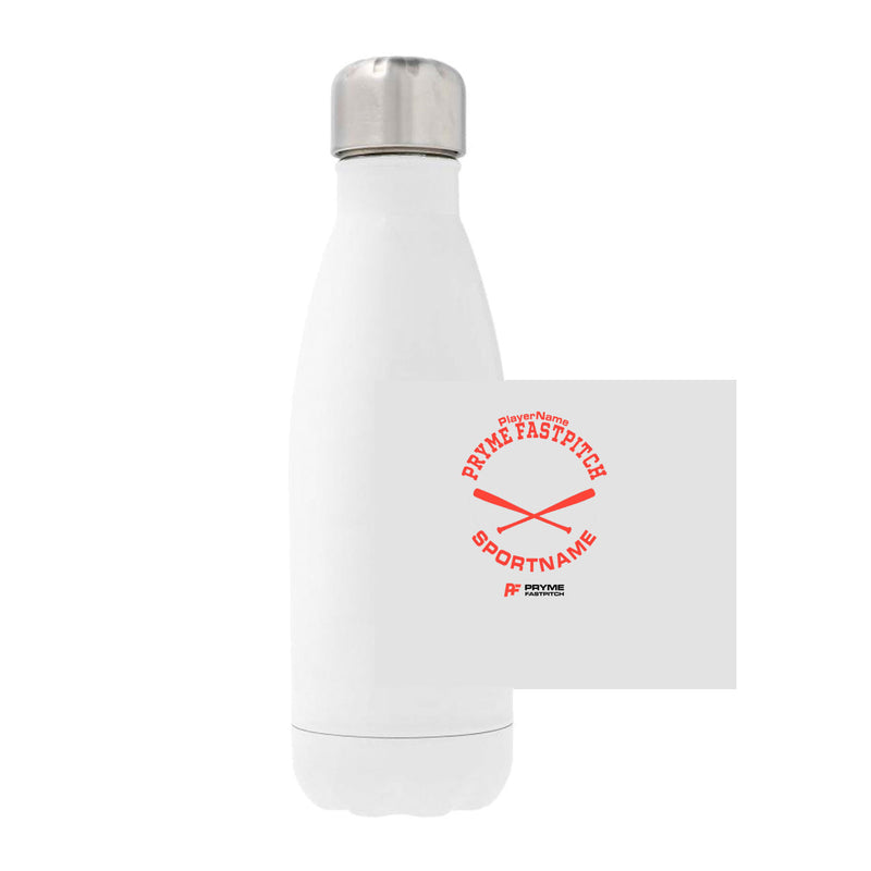 12oz Stainless Steel Water Bottle - White - Sport Circle