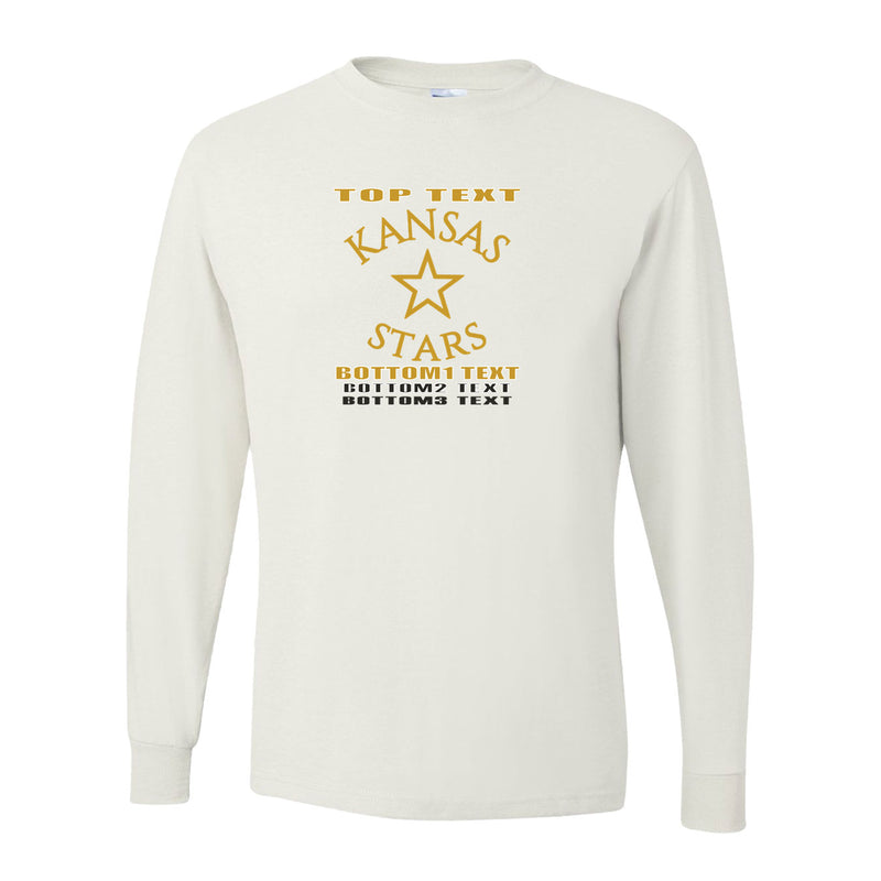 Women's Long Sleeve Performance Shirt - White - Logo Text Drop