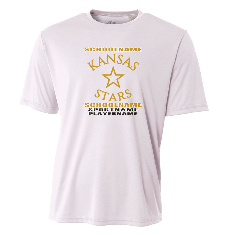 Youth Performance T-Shirt - White - Logo Text Drop