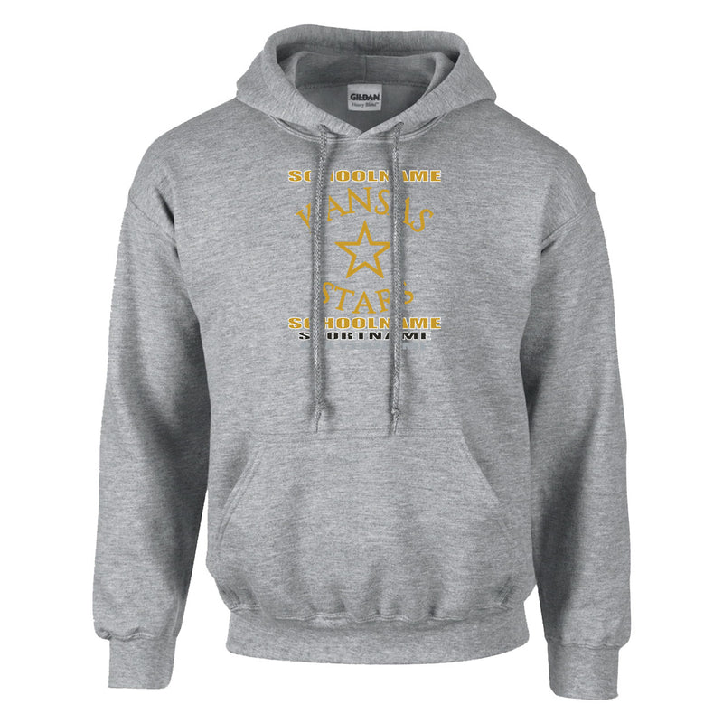 Fleece Hoodie - Sport Grey - Logo Text Drop