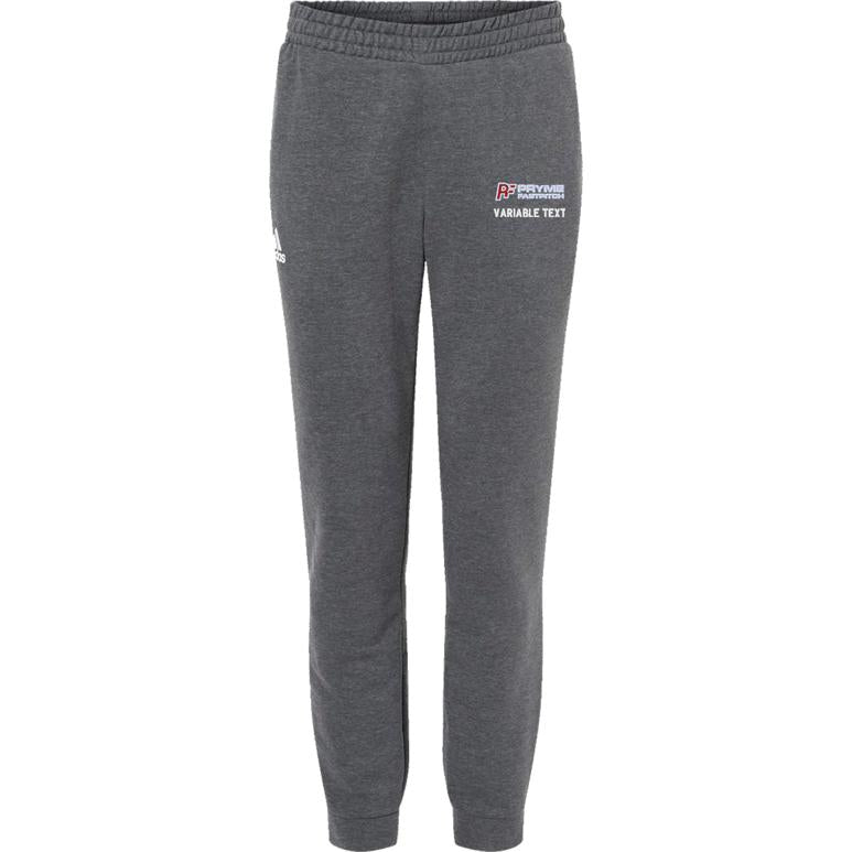 Adidas Fleece Joggers - Dark Grey Heather - Embroidery Text Drop