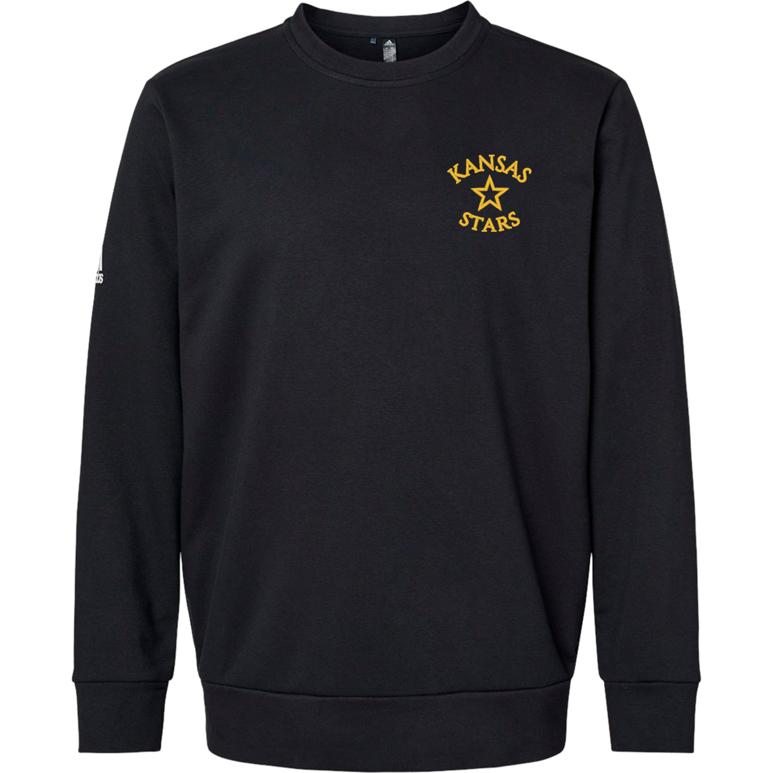 Adidas Fleece Crewneck Sweatshirt - Black - Embroidery Text Drop