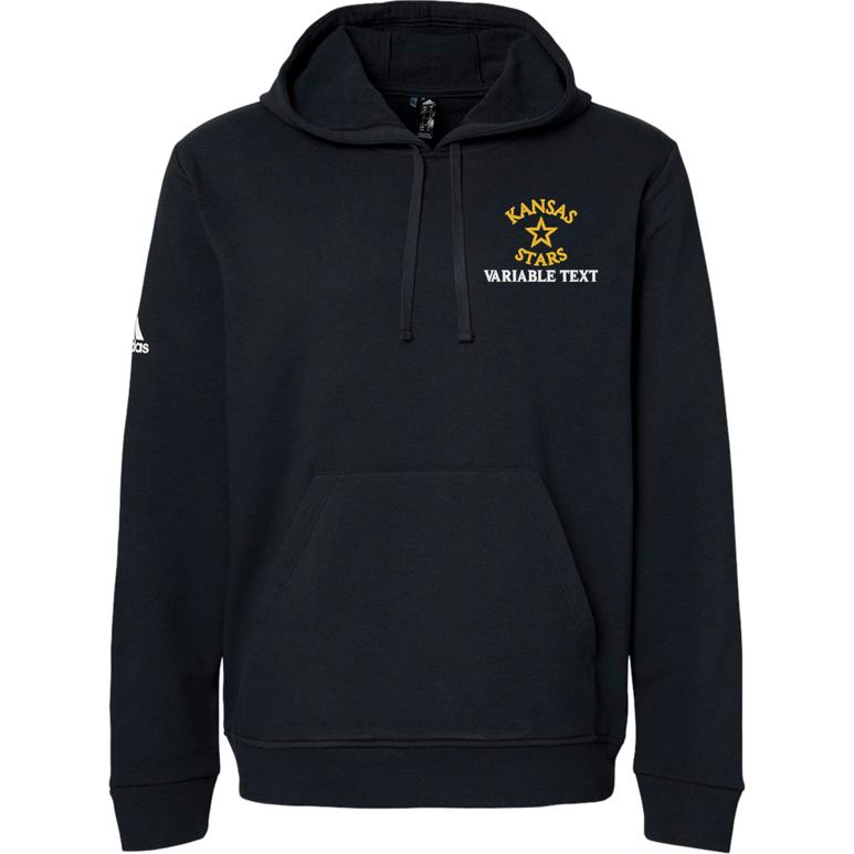 Adidas Hooded Sweatshirt - Black - Embroidery Text Drop