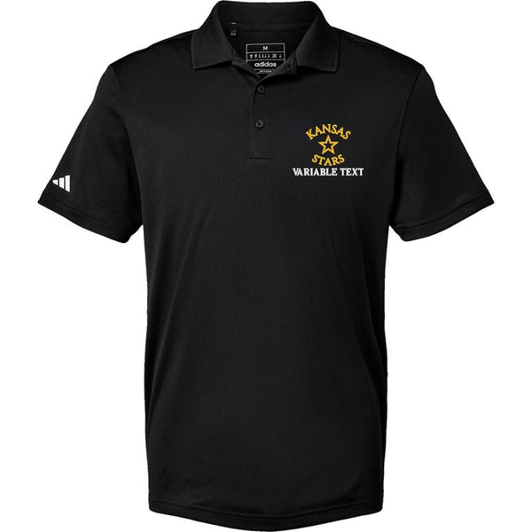 Adidas Sport Polo Men's - Black - Embroidery Text Drop