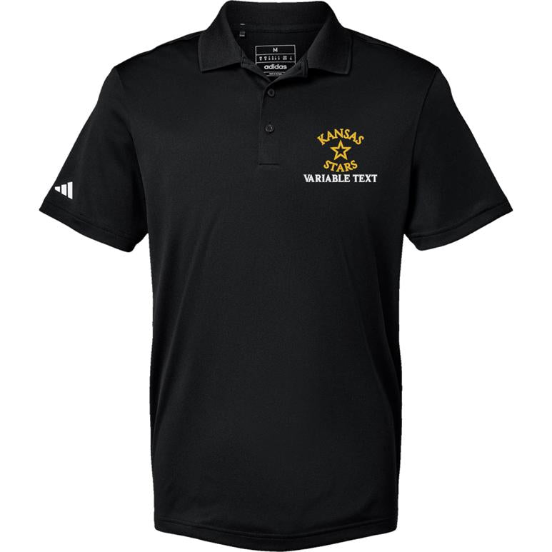 Adidas Sport Polo Men's - Black - Embroidery Text Drop