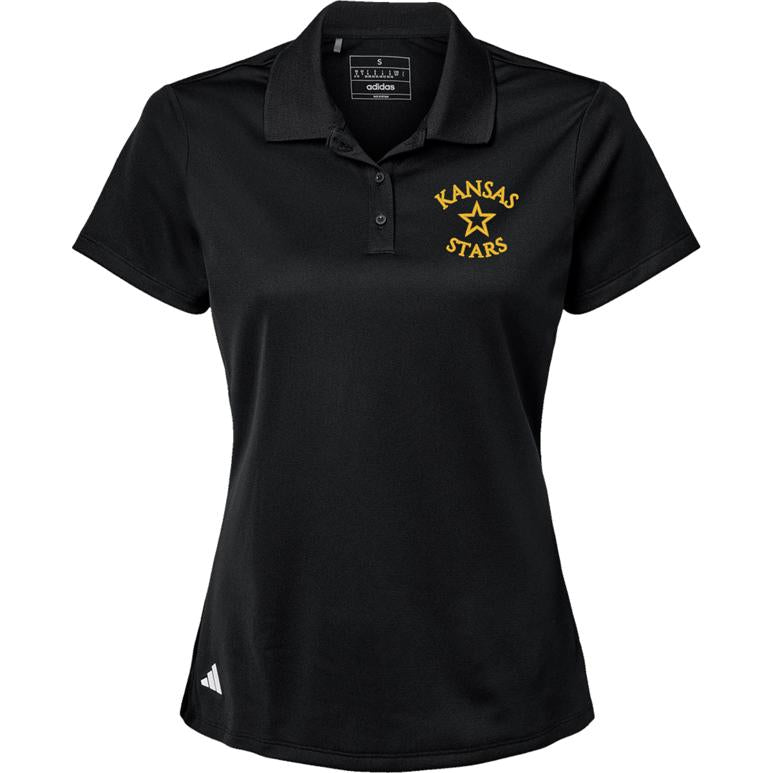 Adidas Sport Polo Women's - Black - Embroidery Text Drop