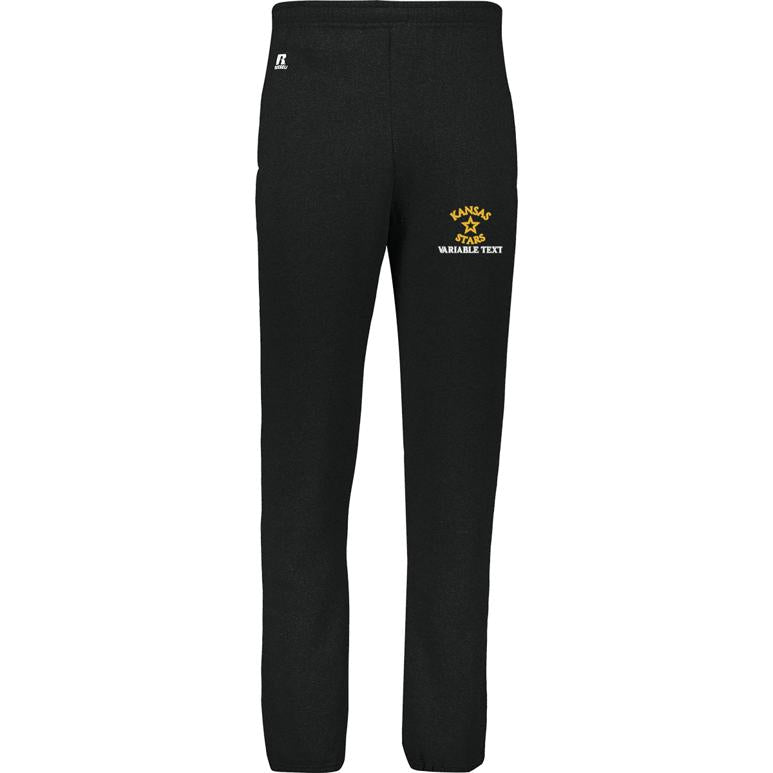 Russell Dri-Power Sweatpant - Black - Embroidery Text Drop