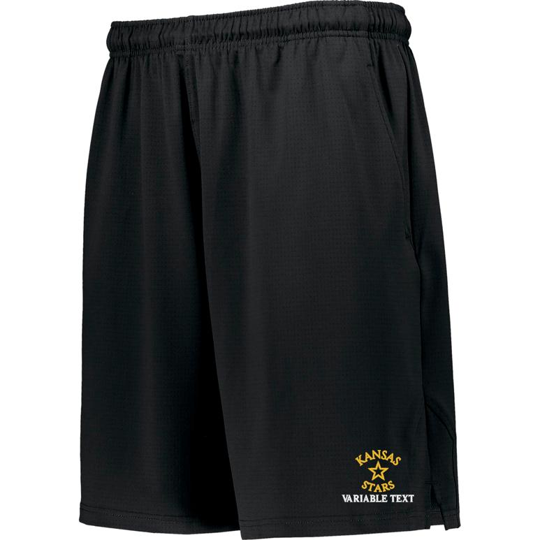 Russell Team Driven Coaches Shorts - Black - Embroidery Text Drop