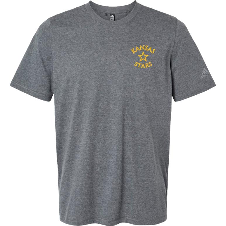 Adidas Blended T-Shirt - Dark Grey Heather - Embroidery Text Drop