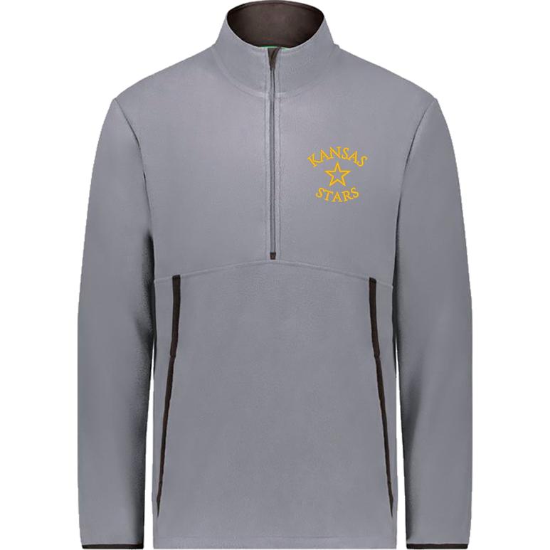 Augusta Chill Fleece 2.0 1/2 Zip Pullover - Graphite - Embroidery Text Drop