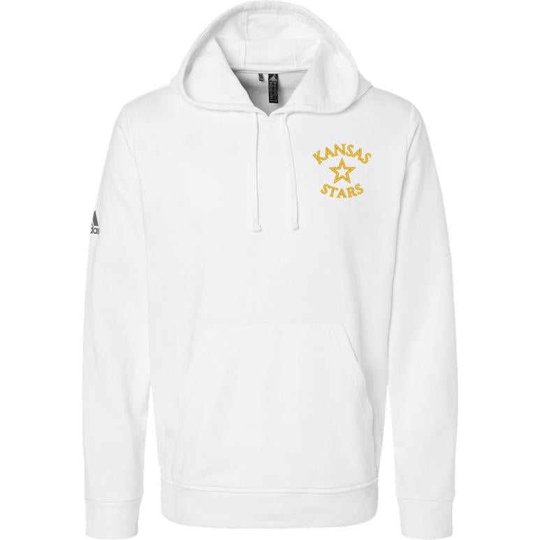 Adidas Hooded Sweatshirt - White - Embroidery Text Drop