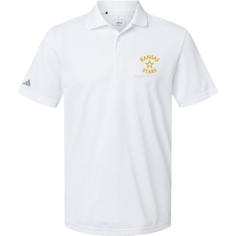 Adidas Sport Polo Men's - White - Embroidery Text Drop