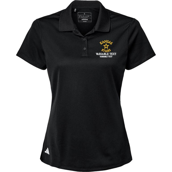 Adidas Sport Polo Women's - Black - Embroidery Text Drop