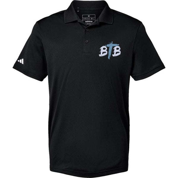 Adidas Sport Polo Men's - Black - Embroidery Text Drop