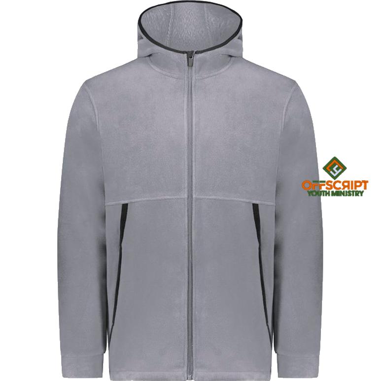 Augusta Chill Fleece 2.0 Full Zip Pullover - Graphite - Embroidery Text Drop