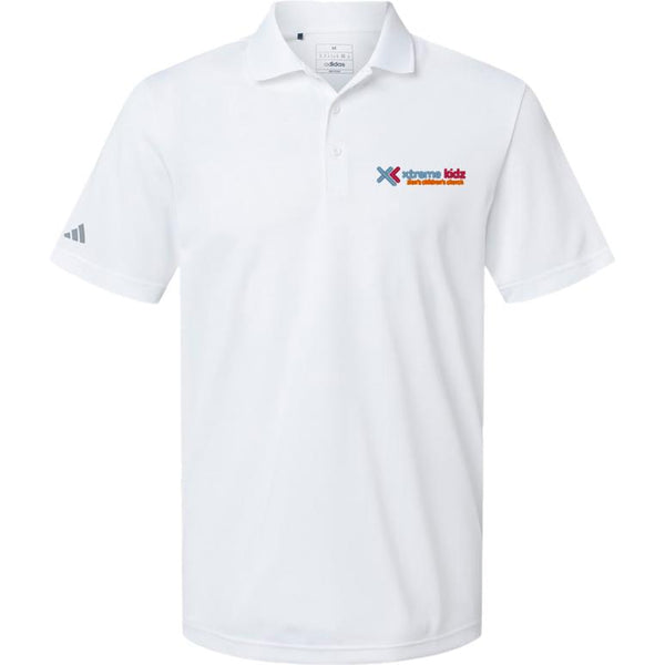 Adidas Sport Polo Men's - White - Embroidery Text Drop