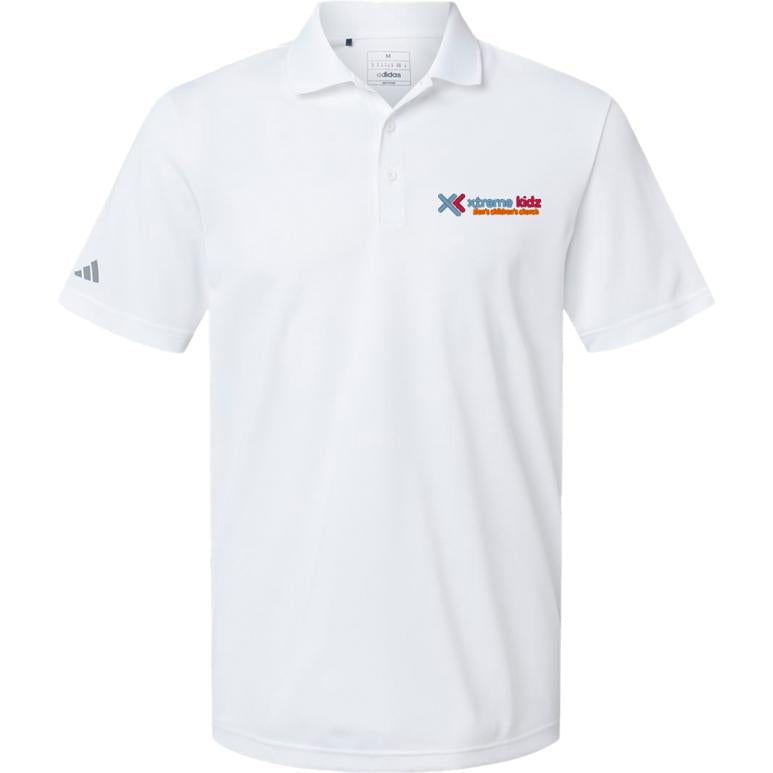 Adidas Sport Polo Men's - White - Embroidery Text Drop