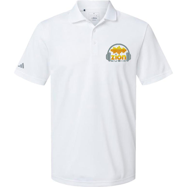 Adidas Sport Polo Men's - White - Embroidery Text Drop