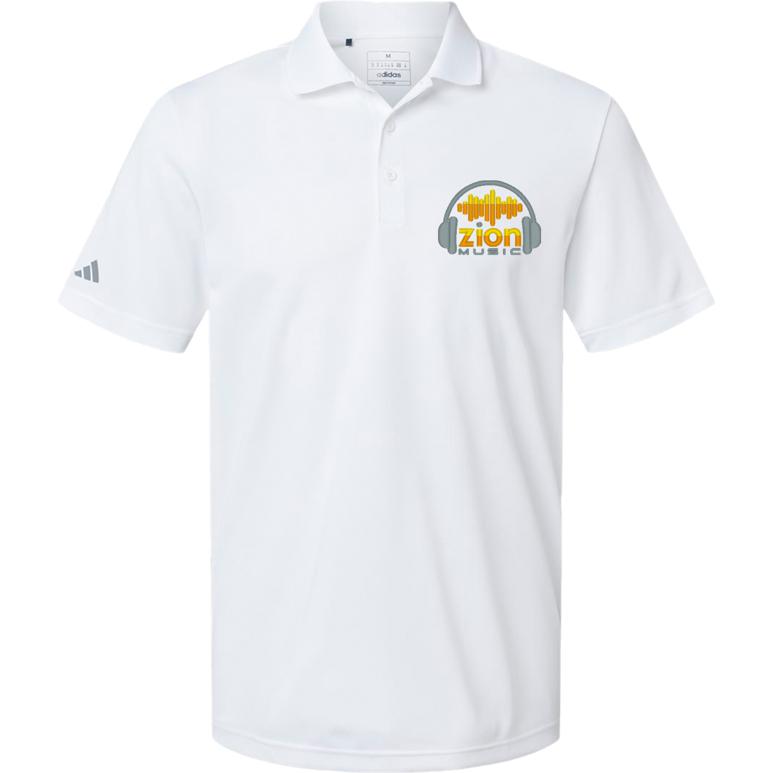 Adidas Sport Polo Men's - White - Embroidery Text Drop