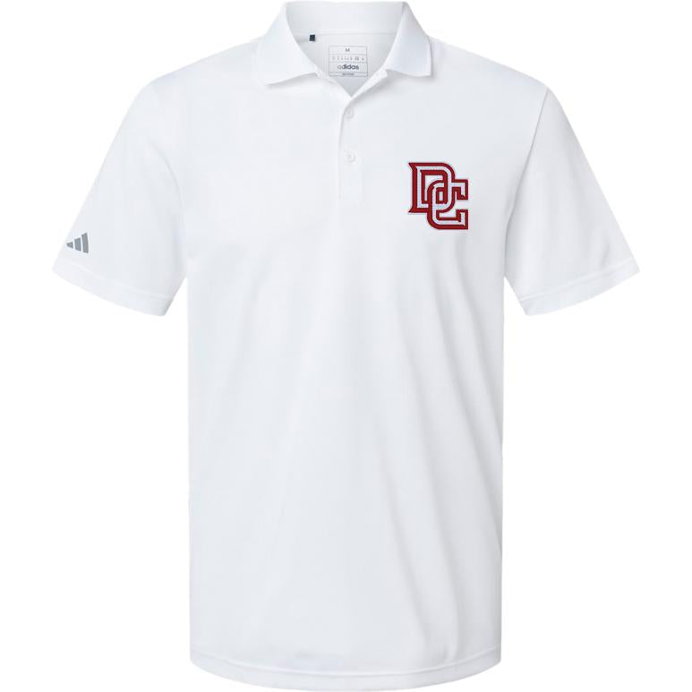 Adidas Sport Polo Men's - White - Embroidery Text Drop