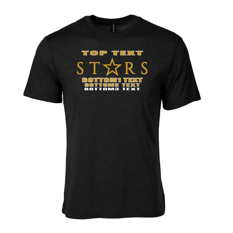 Men's Triblend T-Shirt - Black - Logo Text Drop