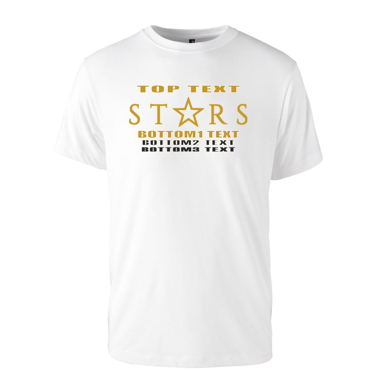 Men's Triblend T-Shirt - White - Logo Text Drop