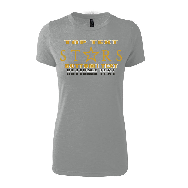 Women's Triblend T-Shirt - Grey Heather - Logo Text Drop
