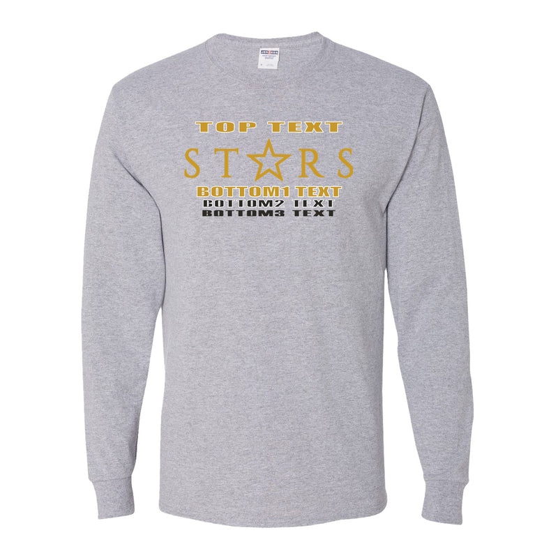 Dri-Power Long Sleeve T-Shirt - Athletic Heather - Logo Text Drop