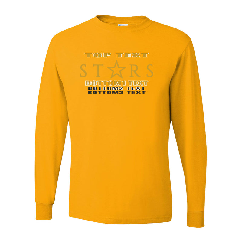 Dri-Power Long Sleeve T-Shirt - Gold - Logo Text Drop