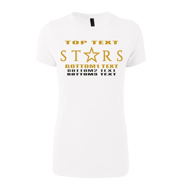 Women's Triblend T-Shirt - White - Logo Text Drop