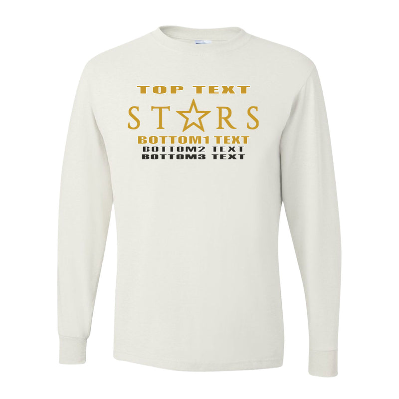 Women's Long Sleeve Performance Shirt - White - Logo Text Drop