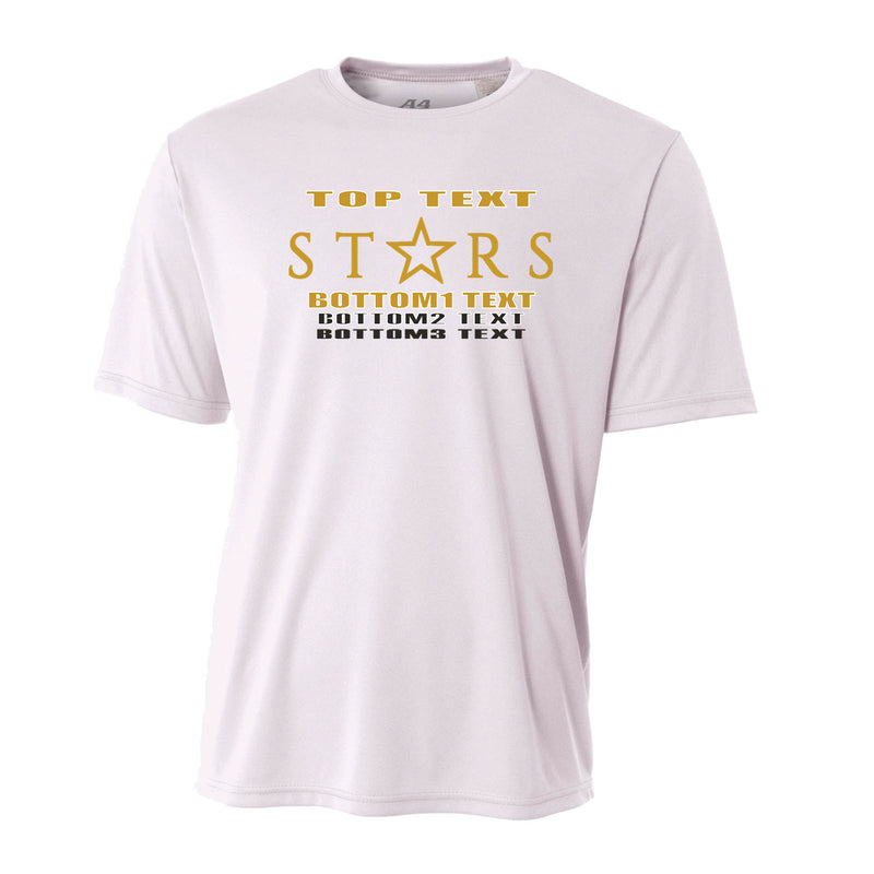 Men's Performance T-Shirt - White - Logo Text Drop