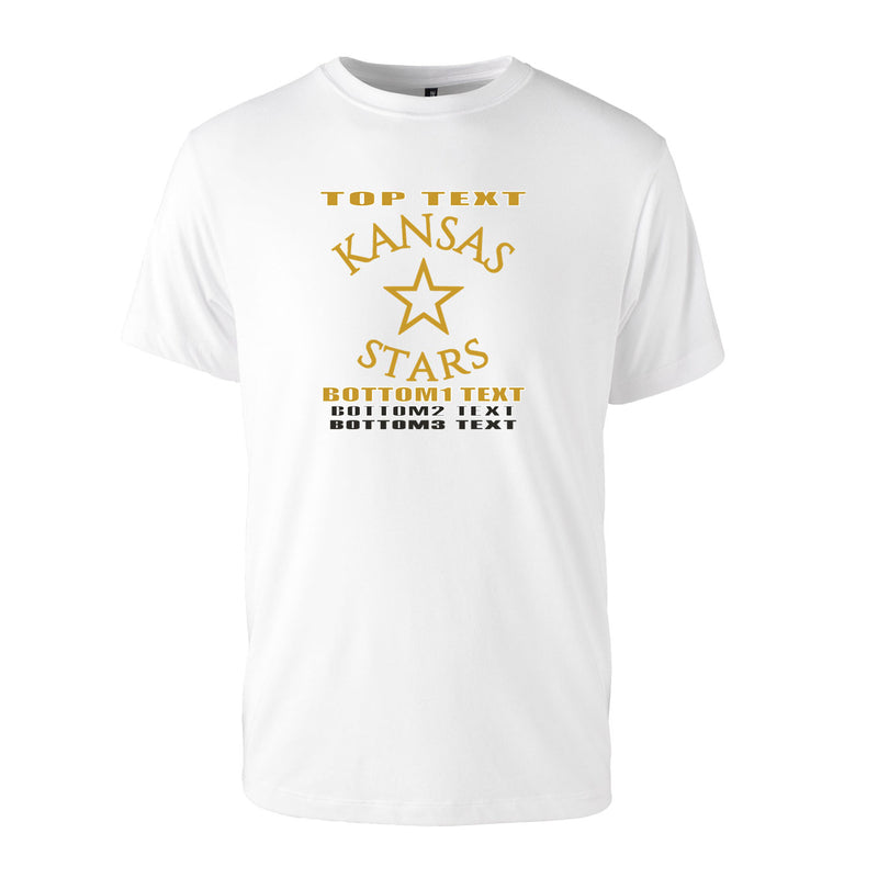 Men's Triblend T-Shirt - White - Logo Text Drop