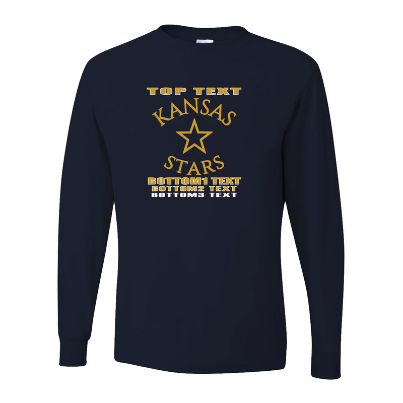 Dri-Power Long Sleeve T-Shirt - Black - Logo Text Drop