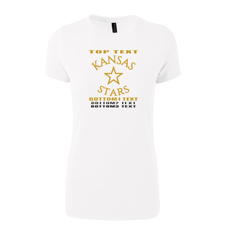 Women's Triblend T-Shirt - White - Logo Text Drop