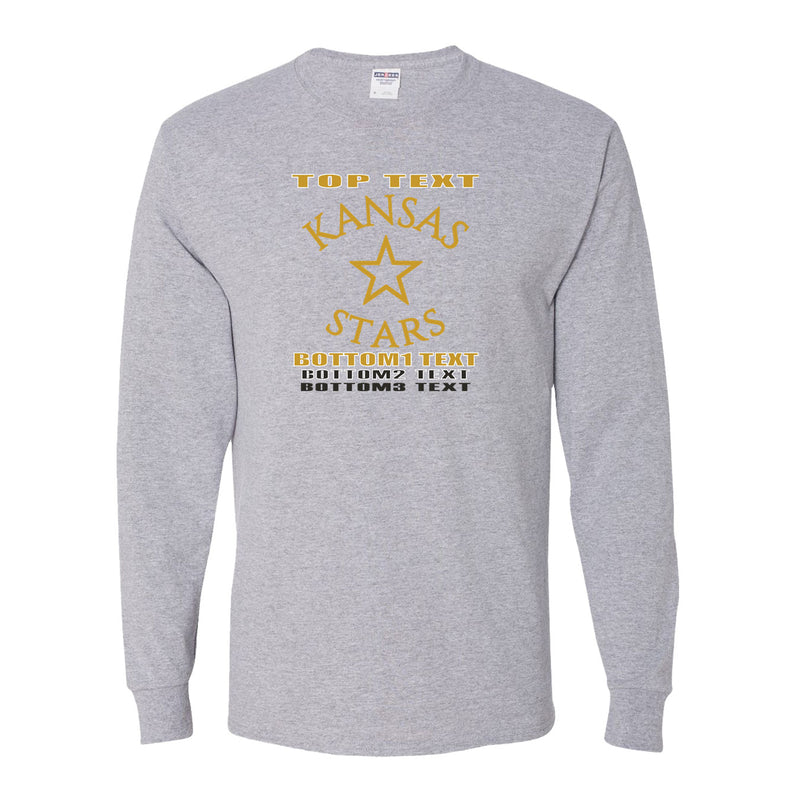 Youth Dri-Power Long Sleeve T-Shirt - Athletic Heather - Logo Text Drop