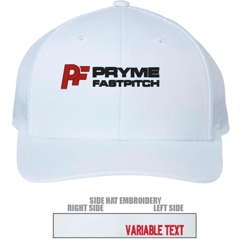 The Game Everyday Trucker Cap - White/ White - Hat Embroidery