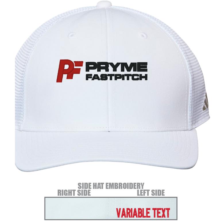 Adidas Trucker Cap - White - Hat Embroidery