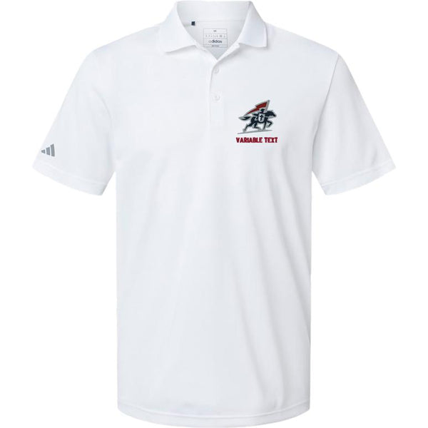 Adidas Sport Polo Men's - White - Embroidery Text Drop