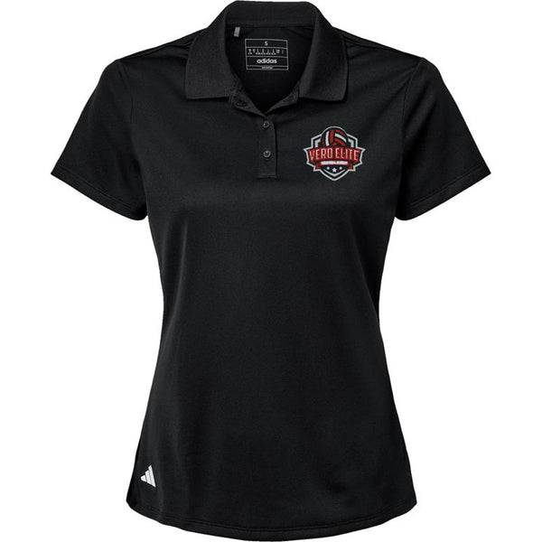 Adidas Sport Polo Women's - Black - Embroidery Text Drop