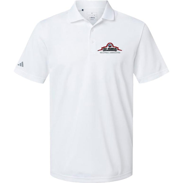 Adidas Sport Polo Men's - White - Embroidery Text Drop