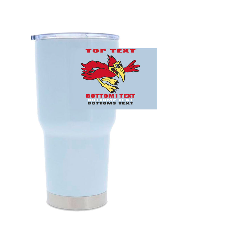 30oz Stainless Steel Tumbler - white
