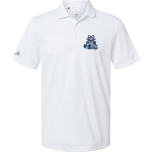 Adidas Sport Polo Men's - White - Embroidery Text Drop
